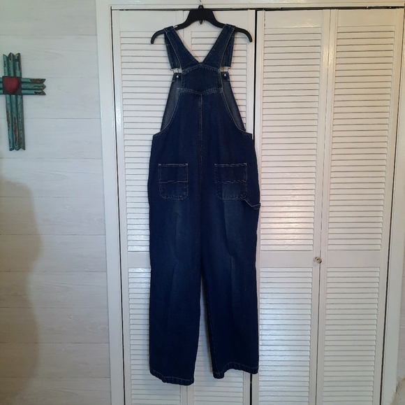 RARE vtg Disney 100% cotton denim bib overalls sz LG *U - Picture 2 of 11
